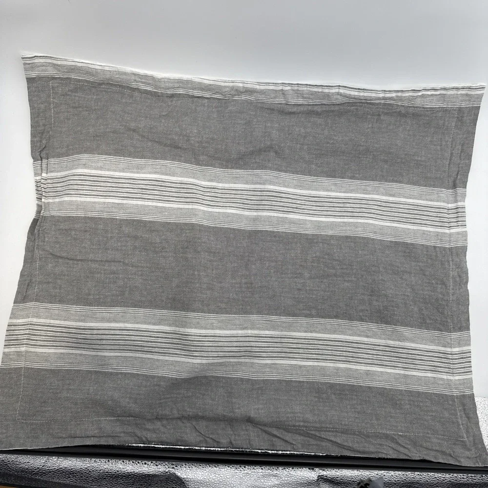 Target Threshold Pair‎ Gray Standard Pillow Shams Linen Cotton Blend Full/Queen